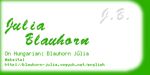 julia blauhorn business card